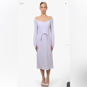 NWT Dion Lee Soft Lavender Long Sleeve Dress